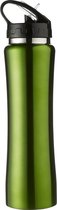 Licht groen RVS bidon/drinkfles met buigbare drinktuit 500 ml - Sportfles