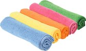 5x stuks microvezel huishoud/schoonmaakdoek gekleurd hoge kwaliteit - 40 cm - Vaatdoekjes - Wonderdoeken - Microvezeldoekjes