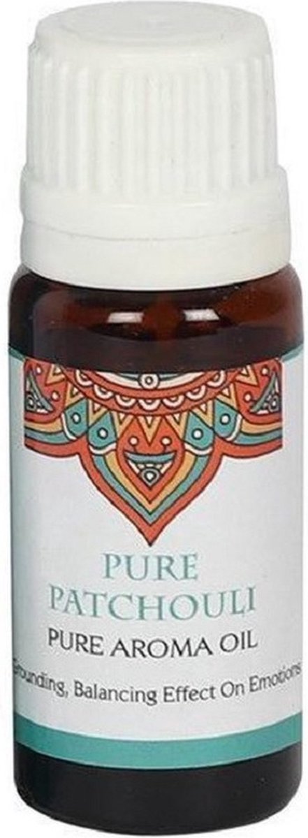 Goedkoopste Geurolie patchouli 10 ml flesje - 2x stuks - Aromaolie/parfumolie voor in geurbranders - Huisparfum navulling - Aromatische oliÃ«n