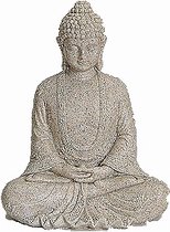 Boeddha beeld marmer look 23 cm