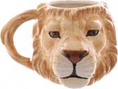 Koffie mok/beker leeuw print van 400 ML - Leeuwen artikelen