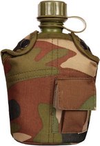 Veldfles PVC met camouflage hoes - Noodpakket Oorlog - Denk Vooruit