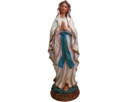 Kerstbeeldje - Maria Lourdes - polystone - heilige maria - 23 cm - Religieuze beelden