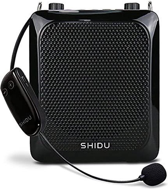 Spraakversterker voor leraar SHIDU draadloze stemversterker draagbare met Headset Microfoon PA-systeem Spraakversterker draagbare LoudSpeaker Perfect voor Tour Guide presentatie
