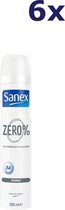 Sanex Déodorant Zéro % Invisible - 6x200ml - Forfait discount