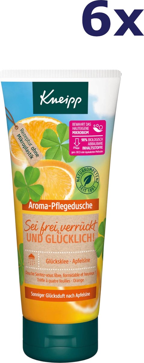 6x Kneipp douchegel be free 200ML