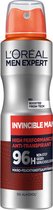 L'ORÉAL PARIS MEN EXPERT Déodorant Spray Homme Invincible 96h, 150 ml