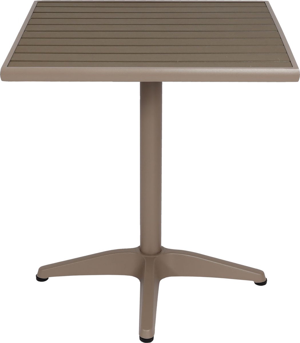 Brulo tuintafel - balkontafel - bistrotafel - bijzettafel - aluminium - PE - grijs