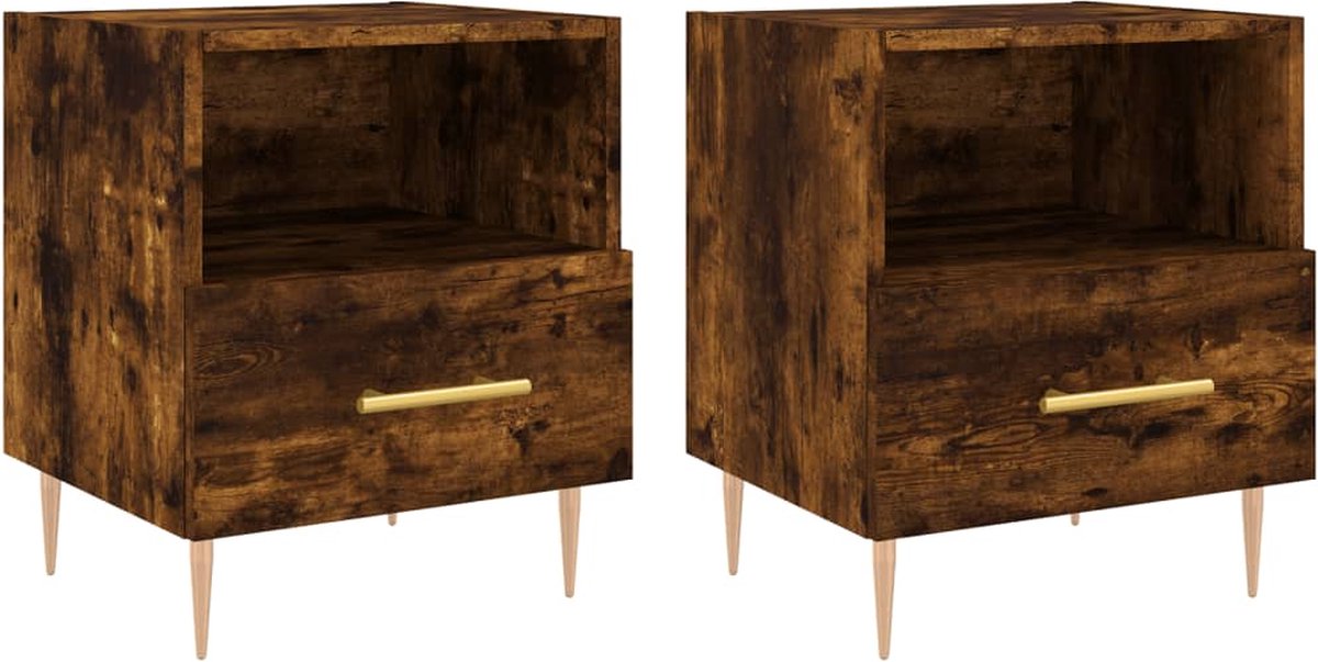 vidaXL Nachtkastjes 2 st met 2 lades 40x36,5x62 cm wit vidaXL Nachtkastjes 2 st met 2 lades 40x36,5x62 cm wit