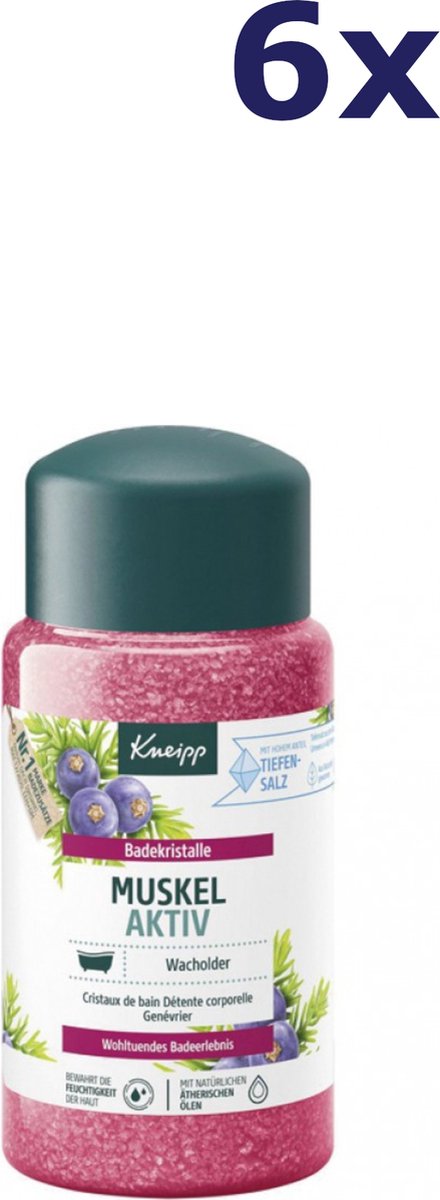 6x Kneipp badzout 600g Muscle Aktive