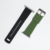 Apple Watch bandje Silicone Pro groen/zwart - 42 mm / 44 mm / 45 mm