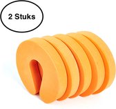 Schuim Deurstopper - set van 2 - deurbuffer - Oranje