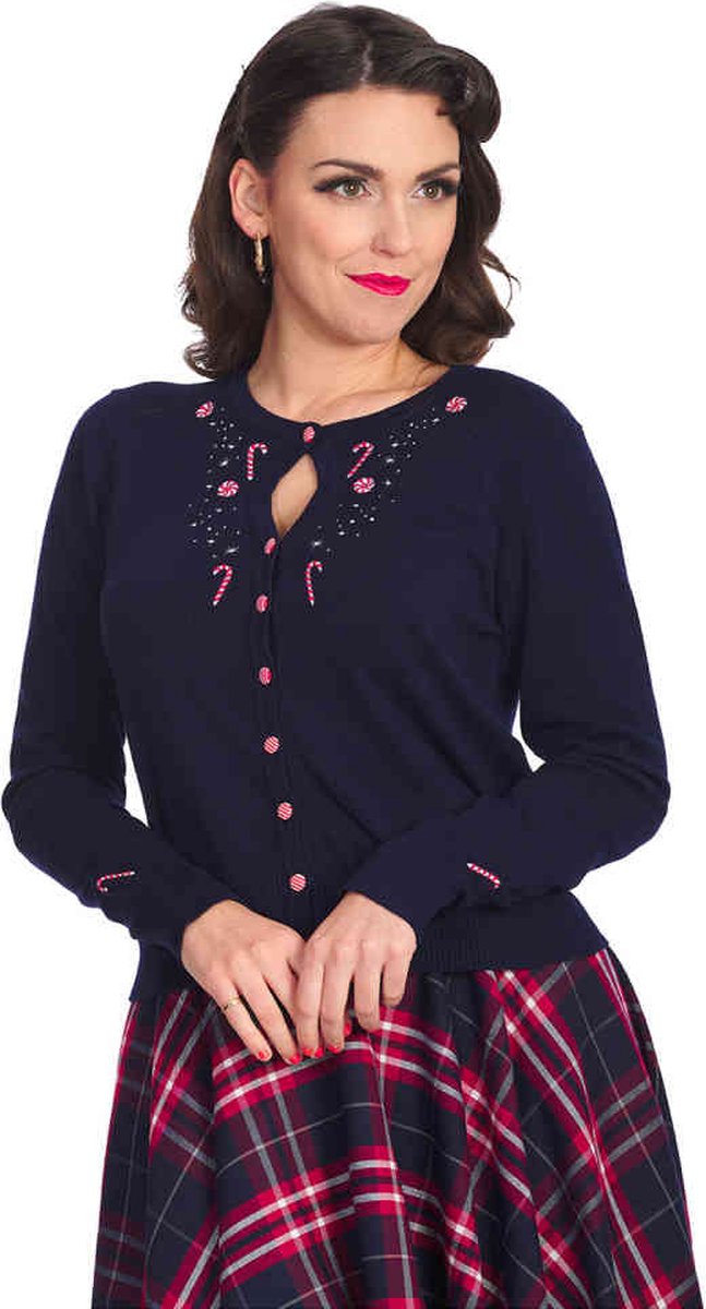 Banned - London Town Cardigan - L - Blauw