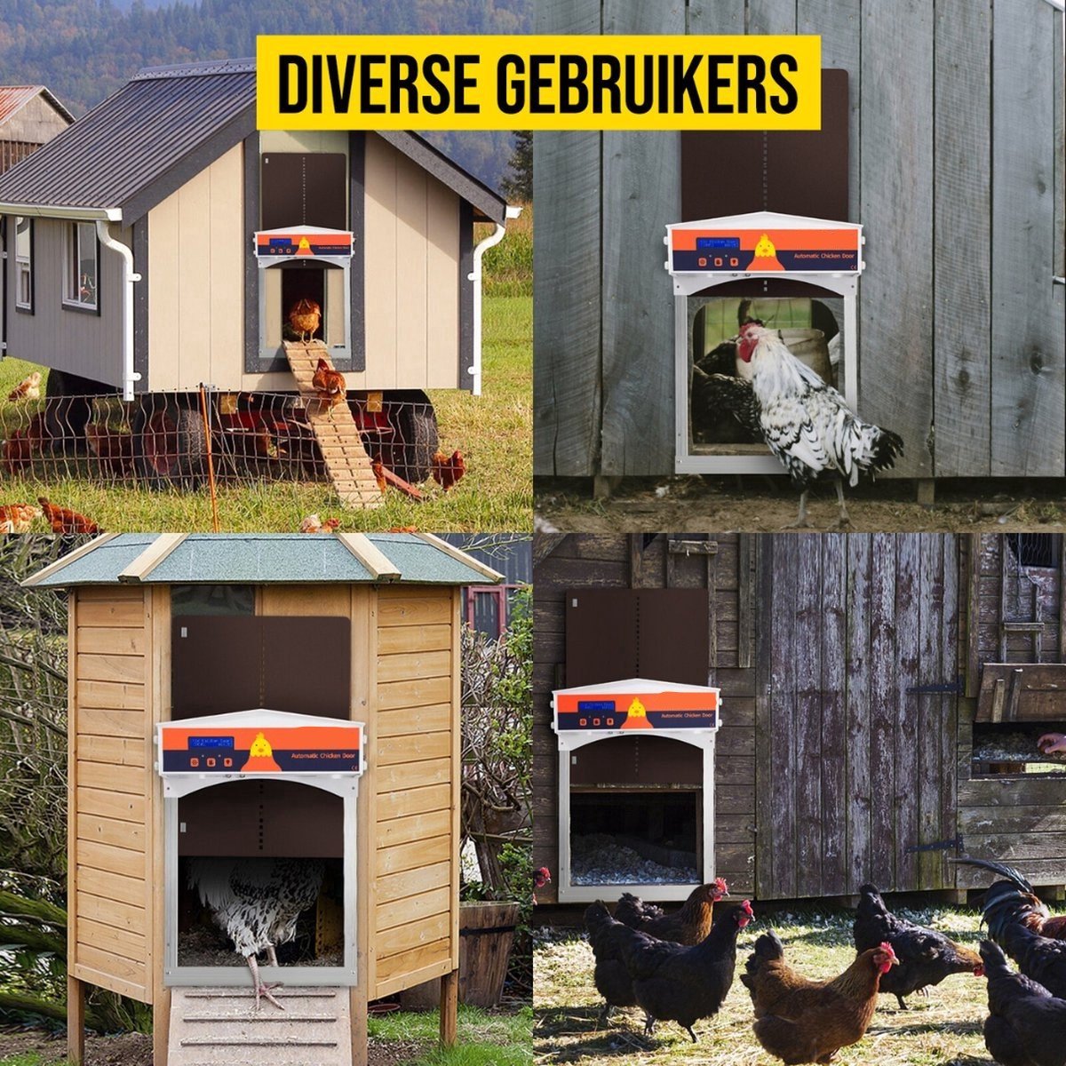VOSS.farming Chicken-Door - elektrisch automatisch kippenluik voor het