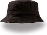 Atlantis - Bucket Hat - Hoed - Vissershoedje - Dames en heren - Katoen - Zwart - L/XL