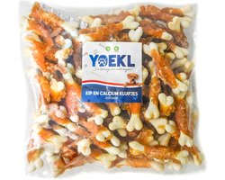YOEKL Kip en Calcium Kluifjes - 900 Gram - Hondensnacks - Hondensnoepjes - Hondensnacks Gedroogd