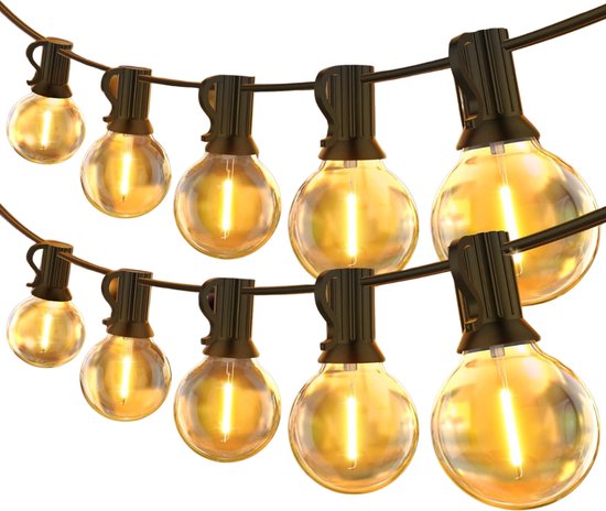 Guirlande lumineuse extérieure - étanche - Guirlande lumineuse LED - décoration - Éclairage LED de 45,7 M de long