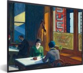 Fotolijst incl. Poster - Chop suey - Edward Hopper - 40x30 cm - Posterlijst