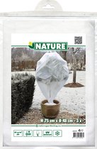 Nature plantenhoes - 3x stuks - H75 x D48 cm - wit - anti-vorst planten beschermhoes
