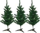 3x Kunst spar kerstbomen 60 cm - Kerst kunstboompjes - Kerstdecoratie
