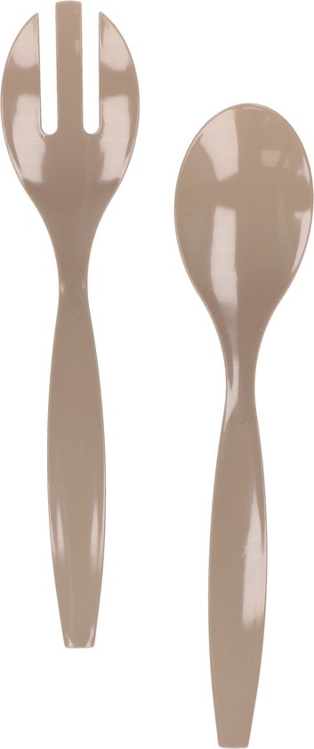 Foto: Plasticforte sla bestek couvert setje beige kunststof 29 cm