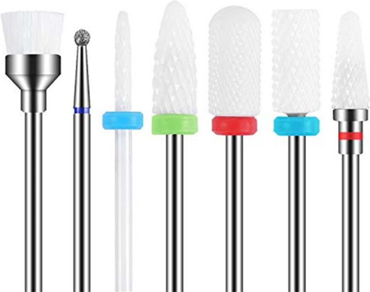 Professionele keramische nagelfreesbitjes set - 7 stuks voor gel en acryl verwijderen, manicure en pedicure gereedschap