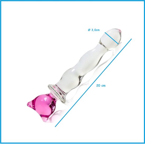 Verre rose ' Kitty' Gode en verre cristal 20 cm - plug anal - gode anal -  diamètre Ø 0... | bol