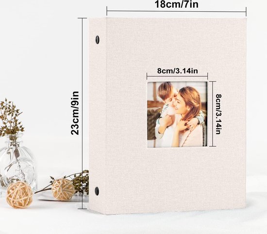 Album photo 10 x 15, mini, petit format, 50 compartiments, album en tissu  de lin pour
