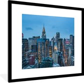 Fotolijst incl. Poster - New York - Skyline - Empire State Building - 40x40 cm - Posterlijst