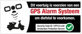 Scooter GPS Alarm Systeem Sticker Zwart - Set van 4 Stickers