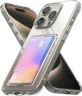 Geschikt voor Ringke Fusion Card iPhone 15 Pro Max Hoesje Kaarthouder Transparant