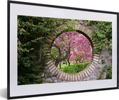 Fotolijst incl. Poster - Doorkijk - Sakura - Bloesem - Japans - 60x40 cm - Posterlijst