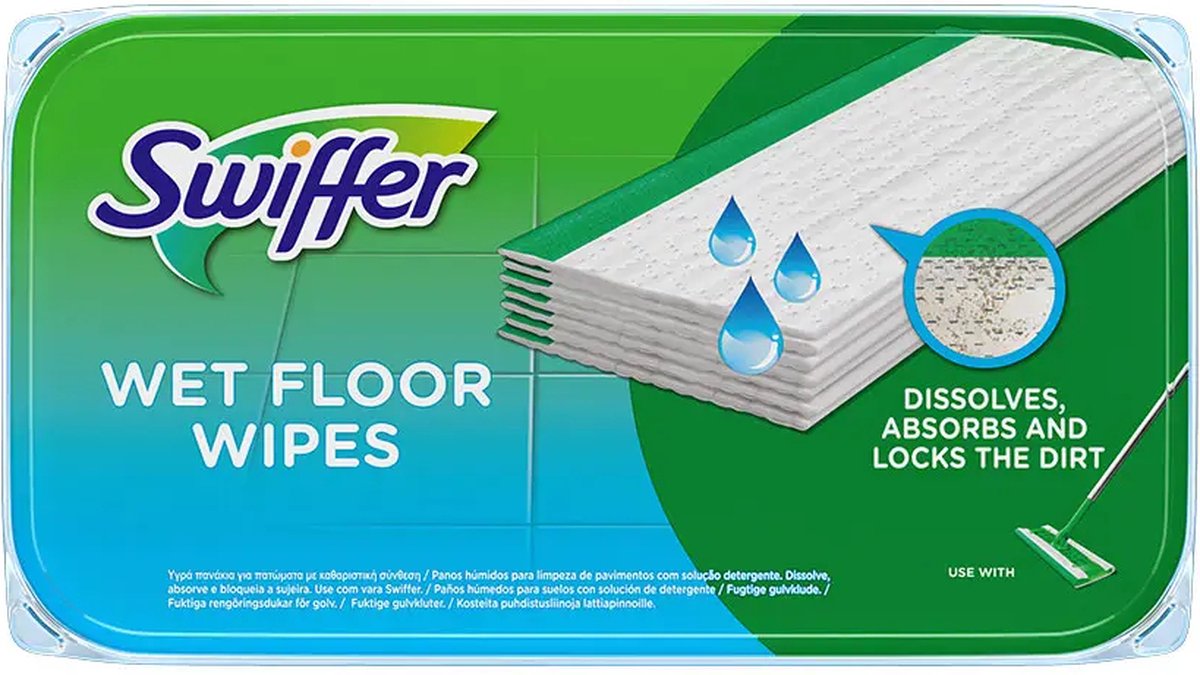 Bol.com Mop Head Refill Swiffer Damp (12 uds) aanbieding