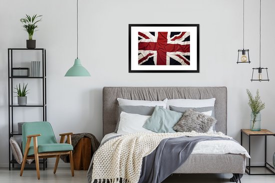 Affiche avec cadre Drapeaux - Le drapeau de la Groot- cadre photo noir - 90x60 cm - Affiche avec cadre