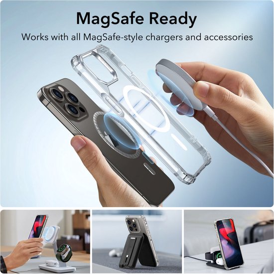 ESR Apple iPhone 15 Pro Max Air Armor HaloLock Hoesje Geschikt voor Mag  Transparant