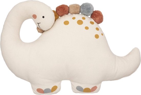 Kinderkussen Dinosaurus Katoen – Beige – L40 X B30cm