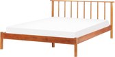 BARRET II - Bed - Lichtbruin - 140 x 200 cm - Dennenhout