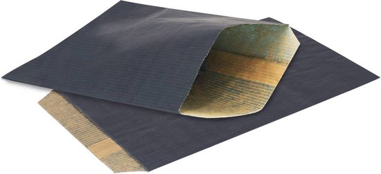 Fourniturenzakjes Blauw - 7 x 13 cm - Kraft Papier - 100 stuks - Kadozakjes Donkerblauw