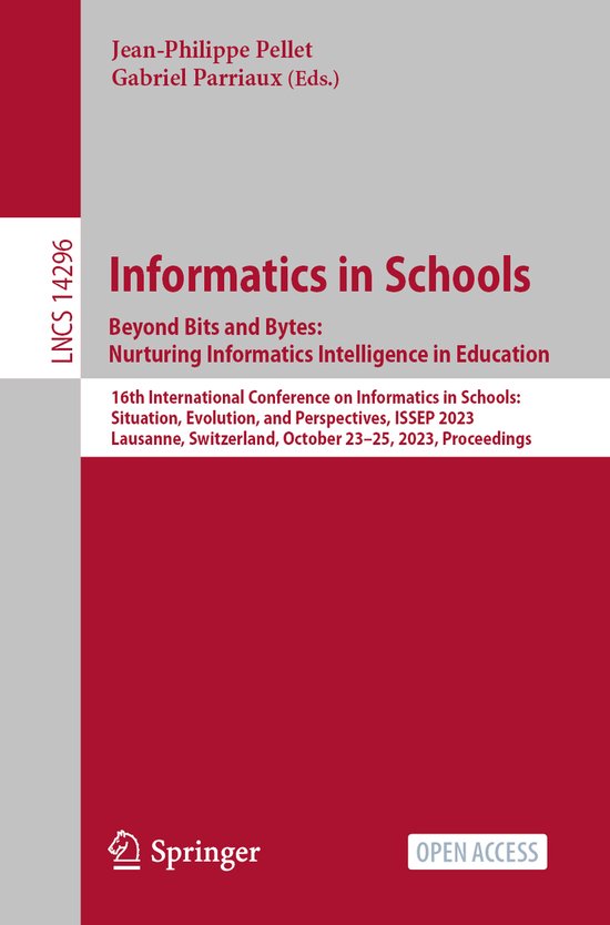 Lecture Notes in Computer Science14296- Informatics in Schoo ... - cover