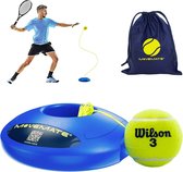 TennisTrainerset met Wilson Tennisbal | innovatief balspel voor buiten, in de tuin, in het park voor kinderen & volwassenen | Inclusief transporttas en oefenvideo's
