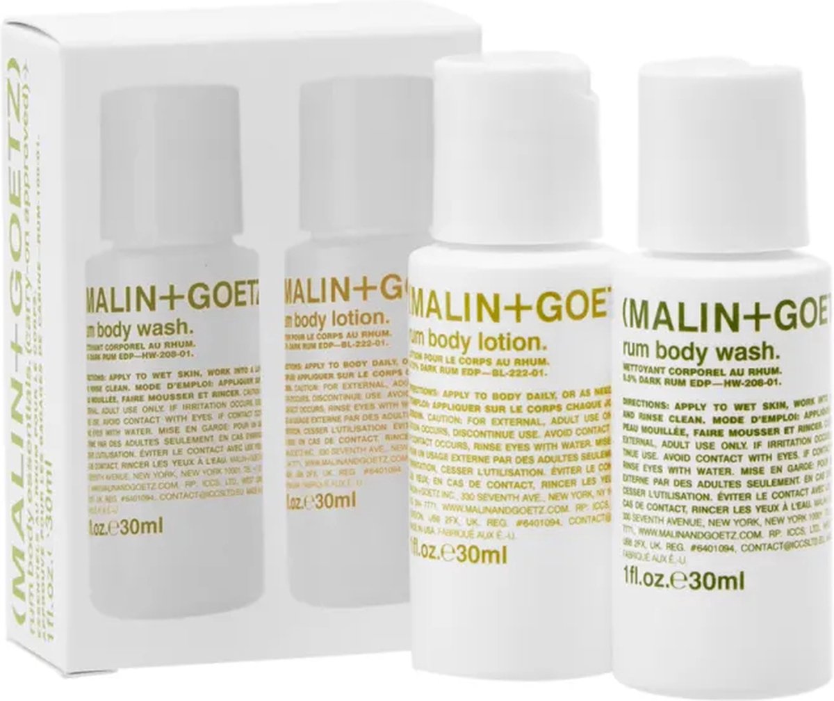 Rum Body Essentials Duo - 2 x 30ml - Malin+Goetz - Travel set