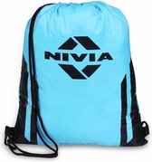 Nivia String Gym Drawstring Bag | Running | Polyester (Sky Blue,Standard) Yoga | Shopping | Hiking | Camping |Small Backpack | Sports Bag