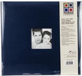 MBI - Blue Fashion Fabric Post Bound Album W/Window 12"X12" (802511)