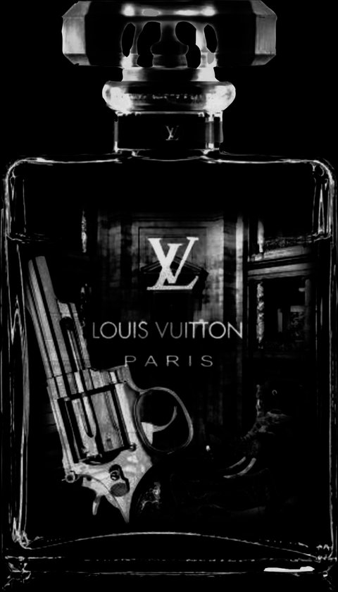 Louis Vuitton Black and White- Bottled Collection- Kristal Helder Galerie kwaliteit Plexiglas 5mm. - Blind Aluminium Ophang-frame - Luxe wanddecoratie - Fotokunst - professioneel verpakt en gratis bezorgd