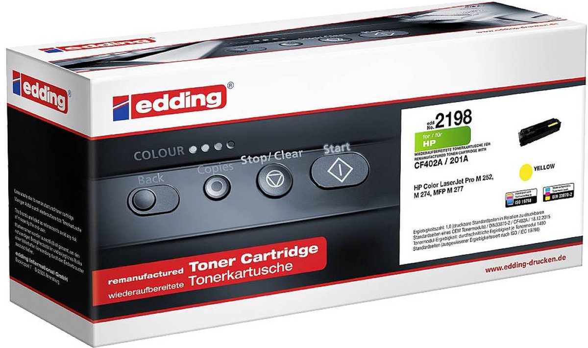 Edding Toner vervangt HP 201A (CF402A) Compatibel Geel 1400 bladzijden EDD-2198 18-2198