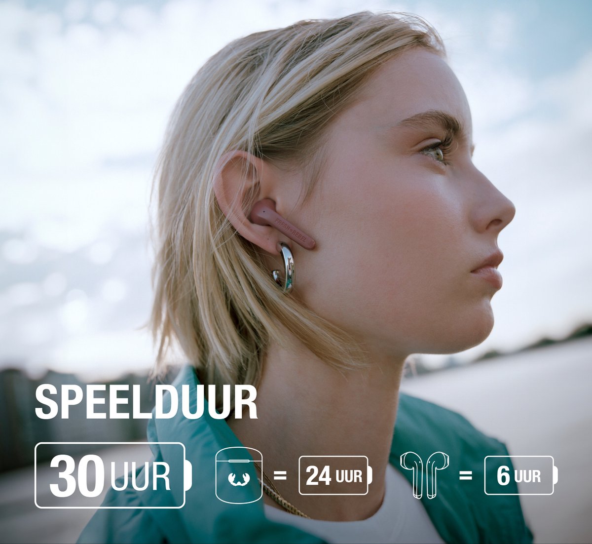 Afbeelding 3 van Fresh ‘n Rebel Code Core – Draadloze on-ear koptelefoon – Bluetooth - 30 uur Speeltijd - Silky Sand