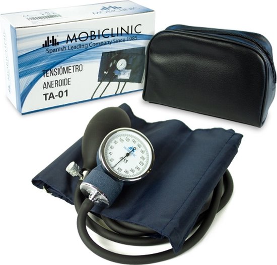 Foto: Mobiclinic ta 01 handbloeddrukmeters tensiometer blauw handmatige bloeddrukmeter aneroid bloeddrukmeter