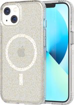 Tech21 Evo Sparkle - iPhone 13 hoesje - Schokbestendig telefoonhoesje - Geschikt voor MagSafe - Glitter Goud - 3,6 meter valbestendig