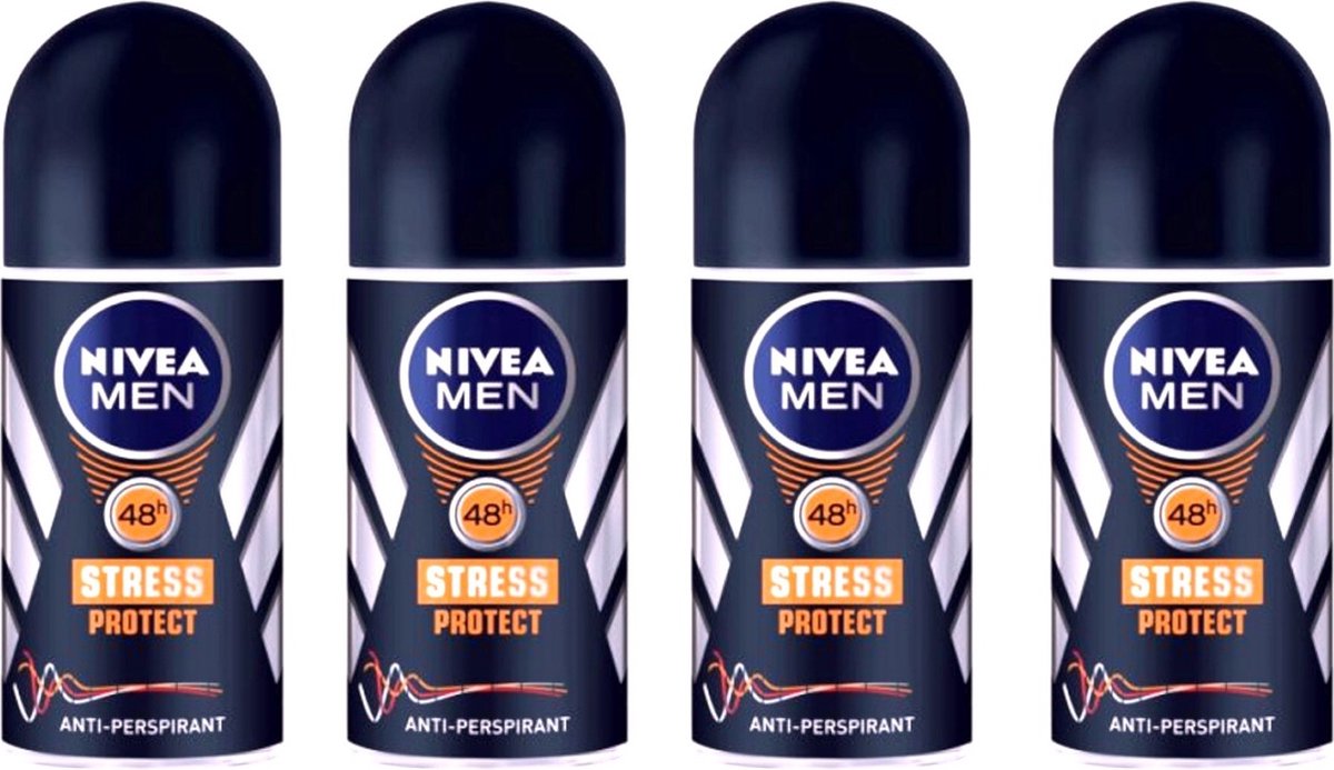 Goedkoopste Nivea Deo Roller Stress Protect Men 4 x 50 ml