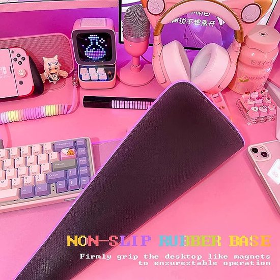 SOURIS,6-900x400x4mm--Tapis de bureau rose pour filles, 900x400, accessoire  de bureau pour Gamer, grand format, effet Xxl, décoratio - Cdiscount  Informatique